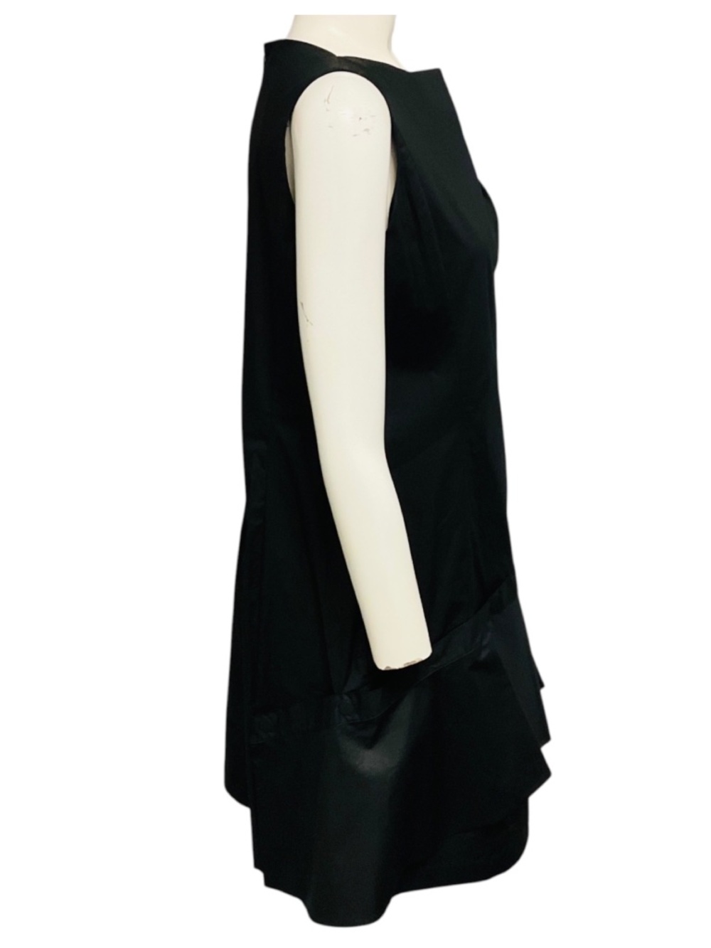 3.1 PHILLIP LIM BLACK RUFFLE DRESS WITH GATHERED RING - Picture 2 of 4